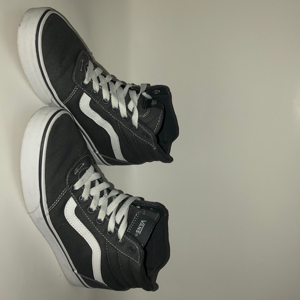 grey, Hightop vans size 7 women